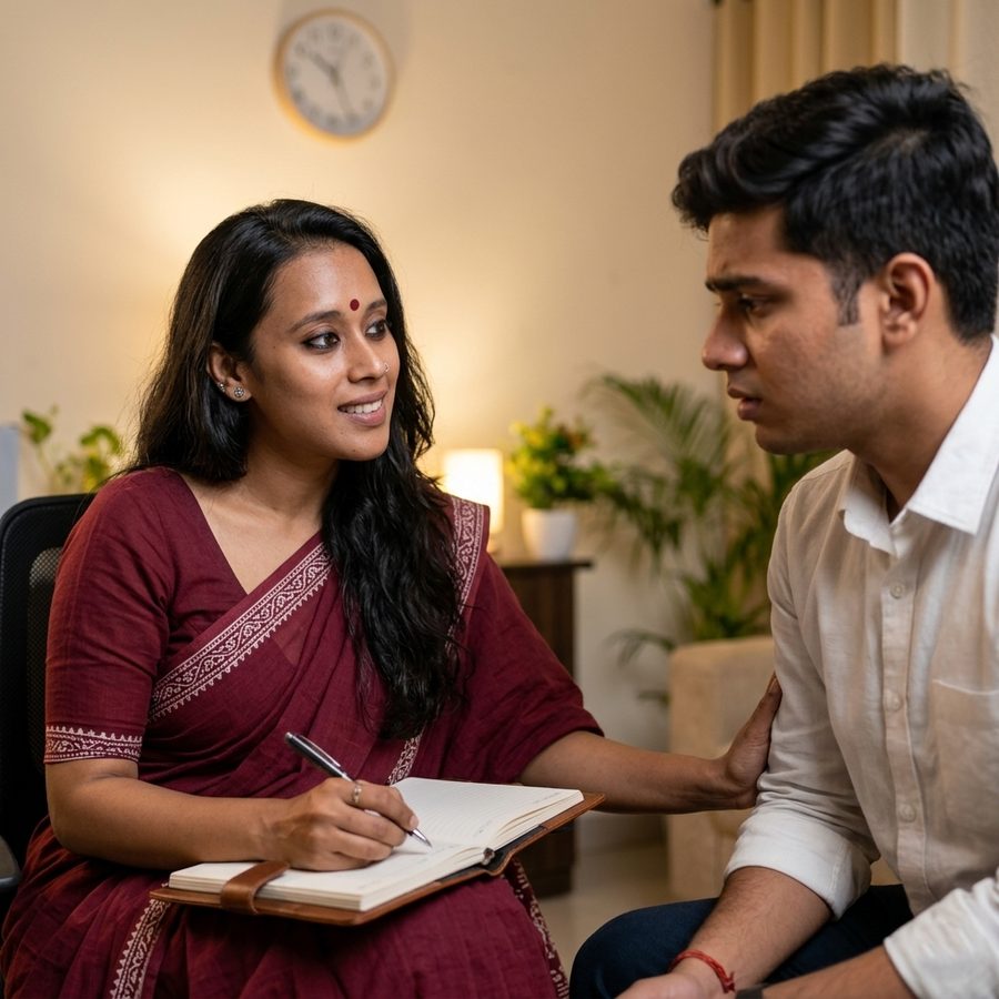 Dr. Vandana in an anxiety and stress management session