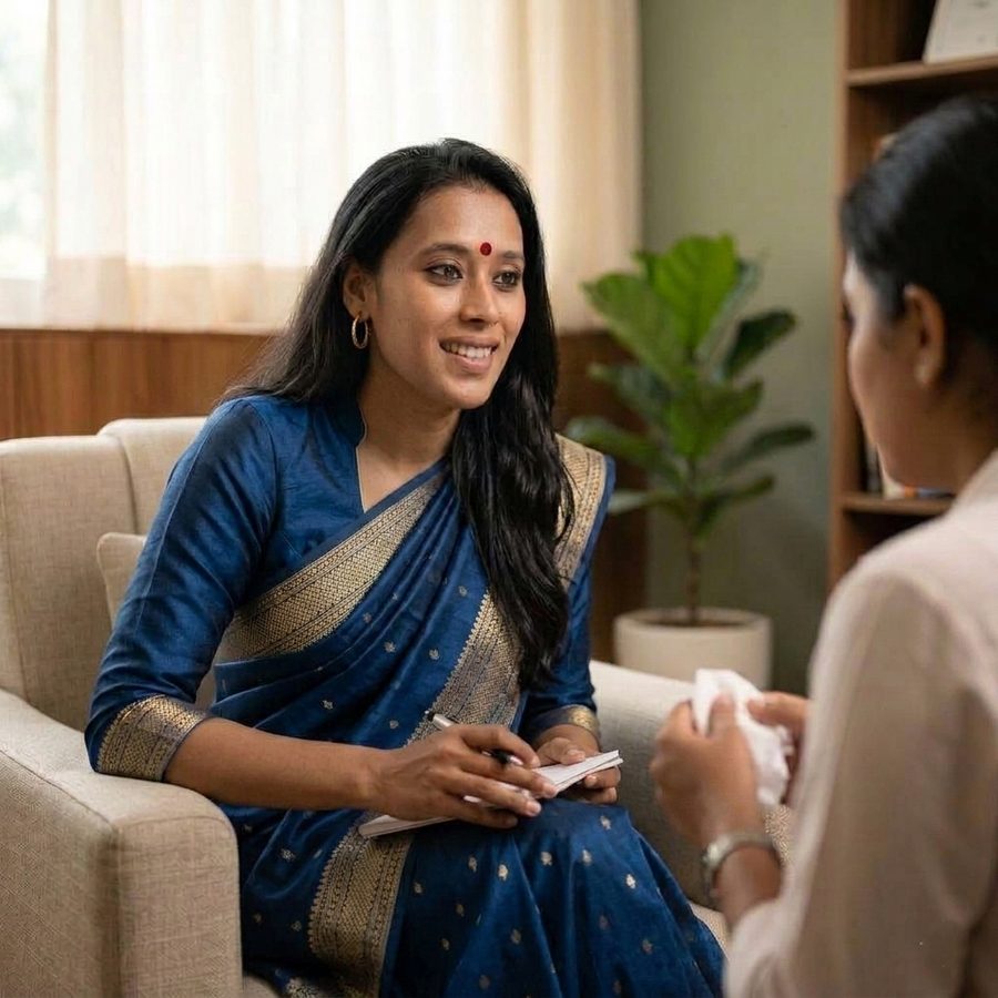 Dr. Vandana in an individual counselling session