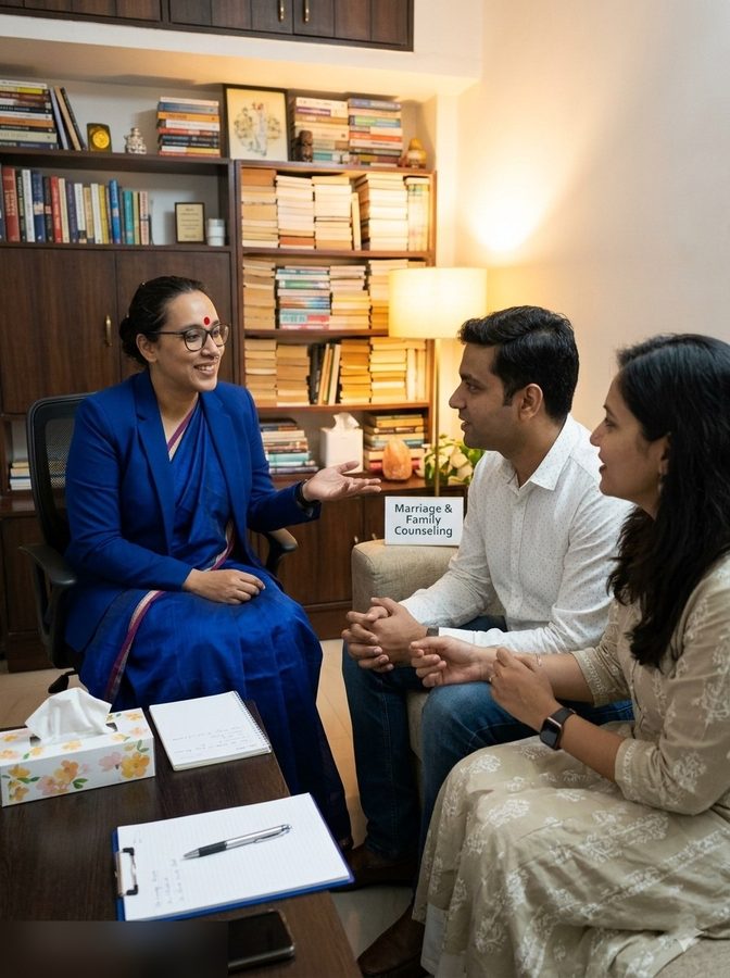 Dr. Vandana in a marriage and couples therapy session